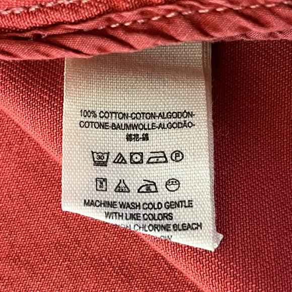 Free People Dropped Shoulder‎ Oversize Boxy Pink Red Trucker Jean Jacket Medium - Picture 7 of 9